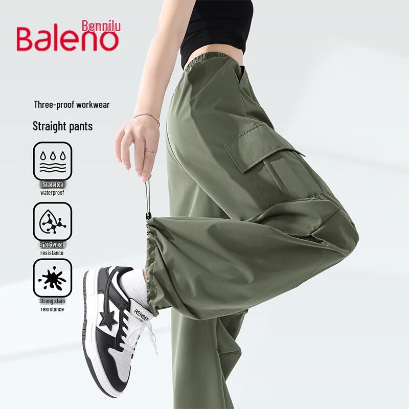 Baleno Women's High-Waisted Three-Proof Cargo Pants