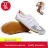 White Breathable Canvas Volleyball & Martial Arts Training Shoes with Soft Sole