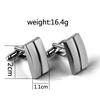 1Pair French Oblong Cufflinks Fashion Men's Business Banquet Suit Shirt Cuffs Buttons Luxury Party Wedding Cuff Links Gifts 2024
