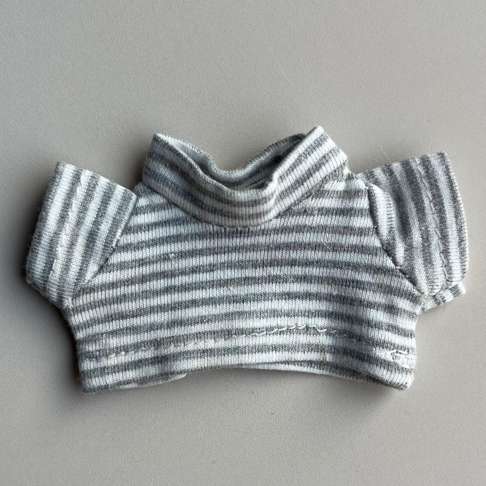 

Guinea Pig Clothes Striped Small Pets T-shirt Soft Breathable Elastic Shirt for 5.9-inch Hamster Chinchilla Anti-shedding Outfit світло-сірого кольору