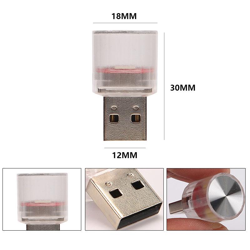 4Pcs Car Mini USB LED Ambient Light Portable Plug and Play Decorative Atmosphere Lamps for Interior Environment Flashing Light
