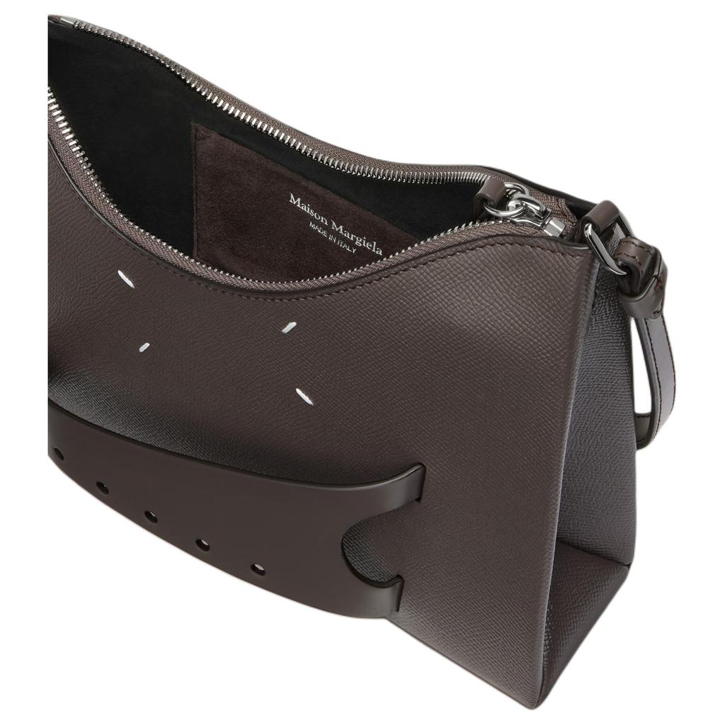 Maison Margiela Zipper Closure Stitching Design Leather Crossbody Shoulder Bag Women bags Brown SB1WG0054P4745T2152