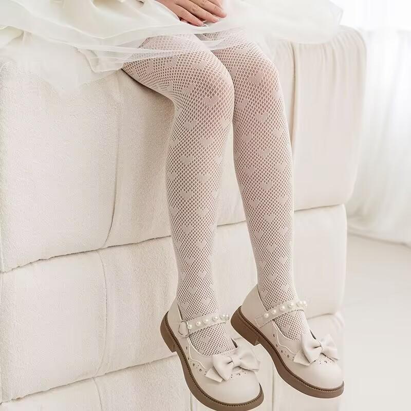 

[Any Cut] Girls Summer Love Lolita Pantyhose Girls Princess Dress Socks Baby Socks L size (suitable for 125-155cm)