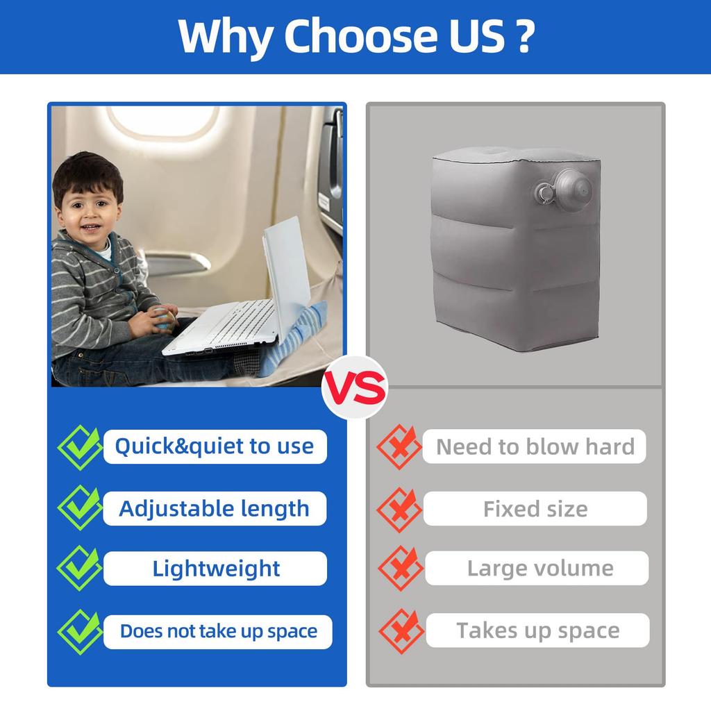 Airplane Bed for Kids Travel Bed Baby Pedals Bed Hammock Seat Extender Portable Kids Footrest To Lie Down Baby Travel Essentials