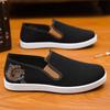 Spring new comfortable and breathable casual embroidered walking shoes fashionable soft-soled men's cloth shoes