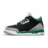 Air 3 Retro GS Pine Green Dětské tenisky Černá Cementově šedá Bílá 398614-030