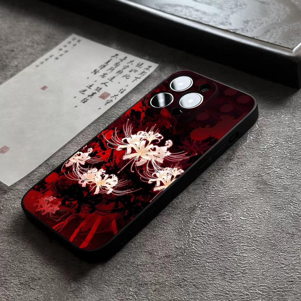 Rote Spinnenlilie Blume der Hölle Handyhülle für 17 Pro Max für iPhone 14 16 Pro Max 12 15 11 13 Pro Xr X Xs 8 7 Plus Rückabdeckung