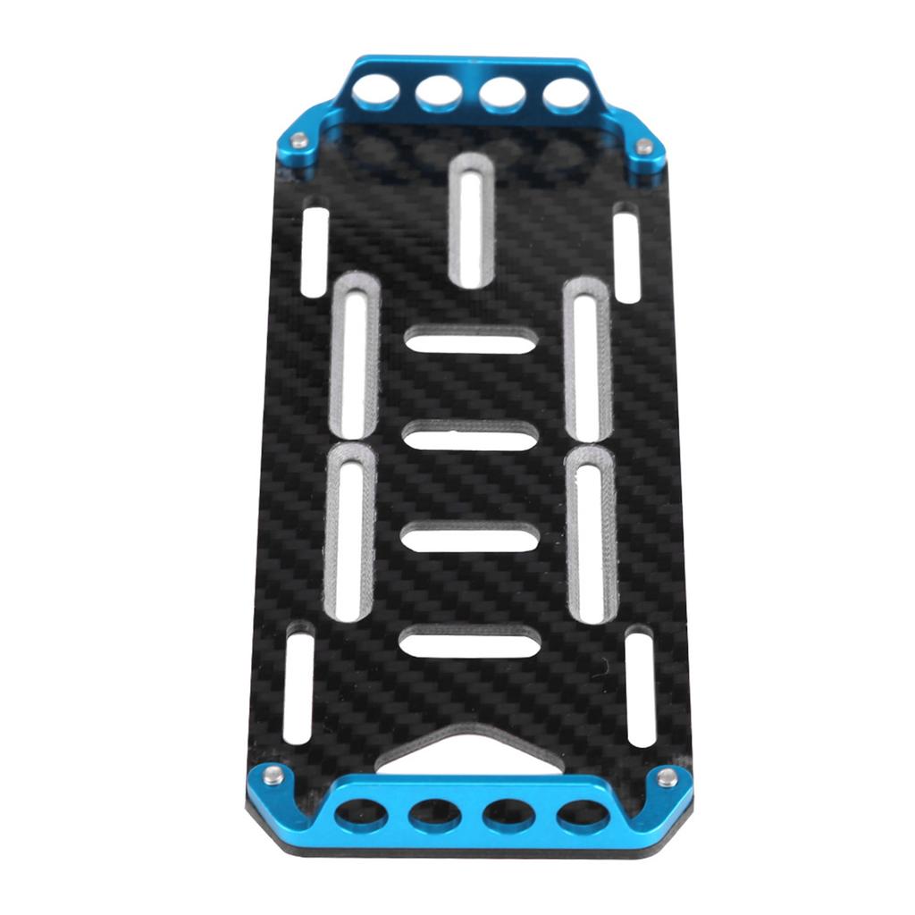 Aluminium Alloy Carbon   Battery Mount Plate for   SCX10  01   D90 1Celsius10 Scale RC Car (Black)