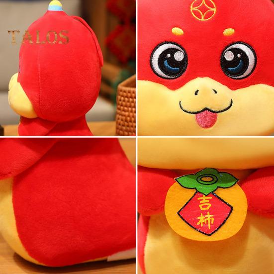 Lalka Wąż 2025 Rok Węża Pluszowa Zabawka Chińskie Zodiakalne Wypchane Zwierzę na Dekoracje Festiwalu Wiosny