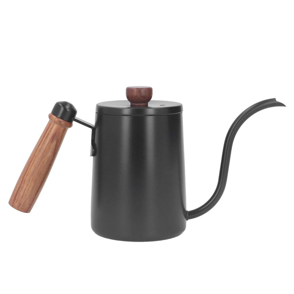 600ml 20oz Pour Over Coffee Kettle Pour Over Kettle Gooseneck Spout Coffee Tea Pot with Wood Handle