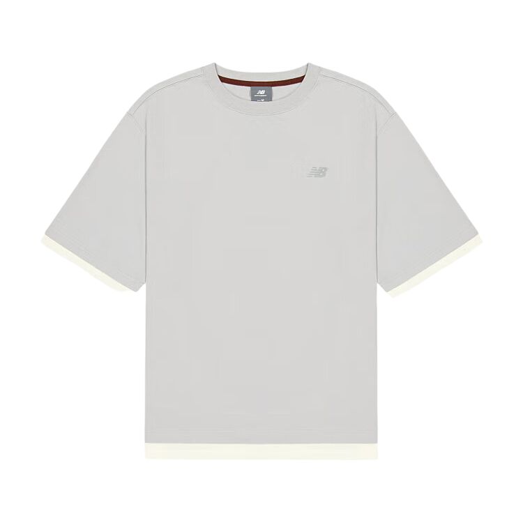 New Balance T Shirts Men s Gray Crew Neck Moderate AMT52301-ALE L