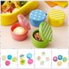 4pcs/set Plastic Mini Seasoning Sauce Box Refillable Small Capacity Condiment Box Round Square Sauce Packaging Box Ketchup