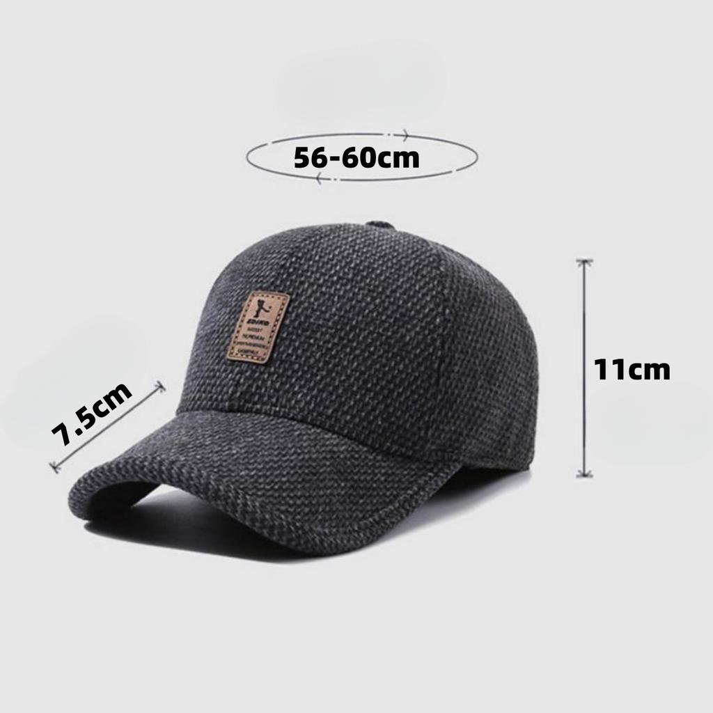 Men's Hat Autumn And Winter Middle-Aged Dad Cloth Hat with ear thick Single Old Man Windshield Baseball Hat Sun Hat