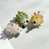 Hand Blown Hedgehog Figurine Mini Glass Animal Sculpture Collectible Gift for Home Bedroom Tabletop Decor