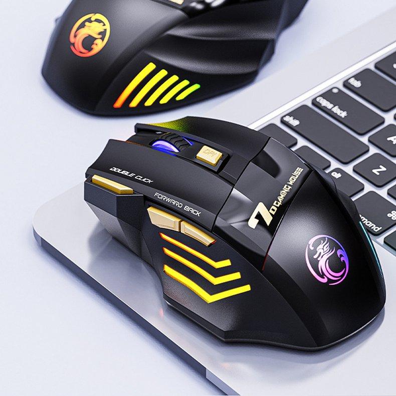 Buy Tech Giant IMICE GW-X7 7-key Ergonomic 2.4G Colorful Breathing ...