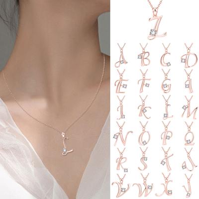 26 English Letters Fashionable Diamond Pendant Popular Items Necklaces