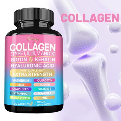 Collagen - Grape Seed,Quercetin, Biotin, Keratin,Hyaluronic Acid, MSM, Vitamin C