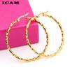 New Sliver Gold Rose Gold Color Big Hoop Earrings Hoops Bohemian Earrings Circle Hoop Earrings for Women Party Jewelry