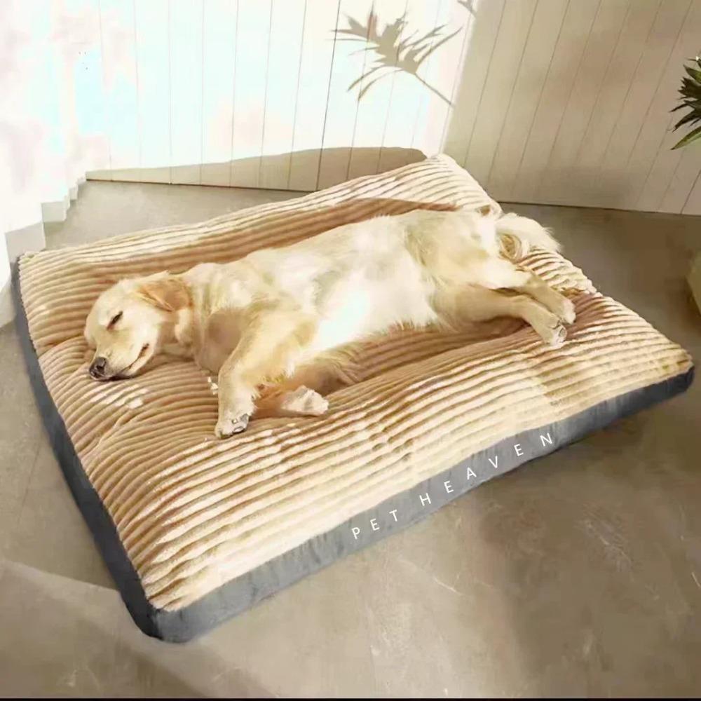 Dog Bed Washable Kennel Four Seasons Pet Large Sofa Plus Corduroy Thick Deep Sleep Cushion Puppy Mat for Small To Large Dogs