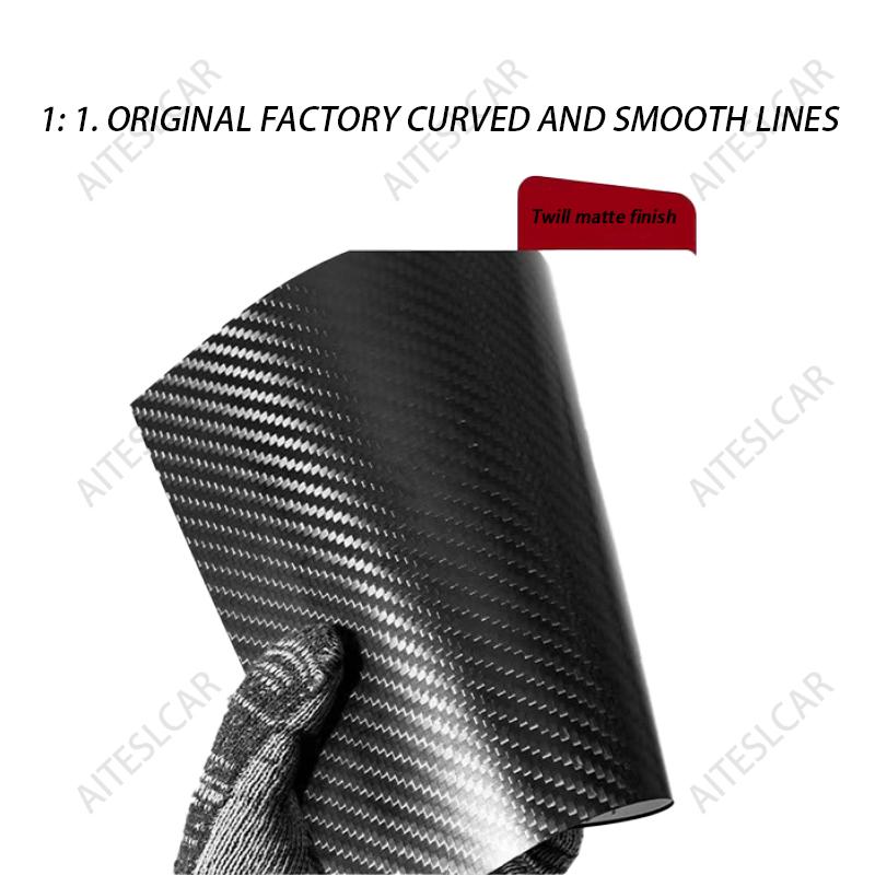 100% Real Carbon Fiber Central Control Panel Cover for Tesla Model Y Juniper/Model 3+ Highland Patch Sticker Car Accessories
