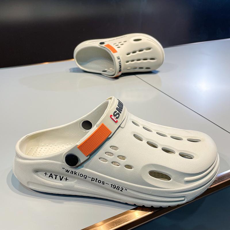 Herre Sandaler med lukket tå, Sklisikre EVA Utendørssko for hagearbeid/strand, Lett Hurtigtørkende Slip-on Fottøy