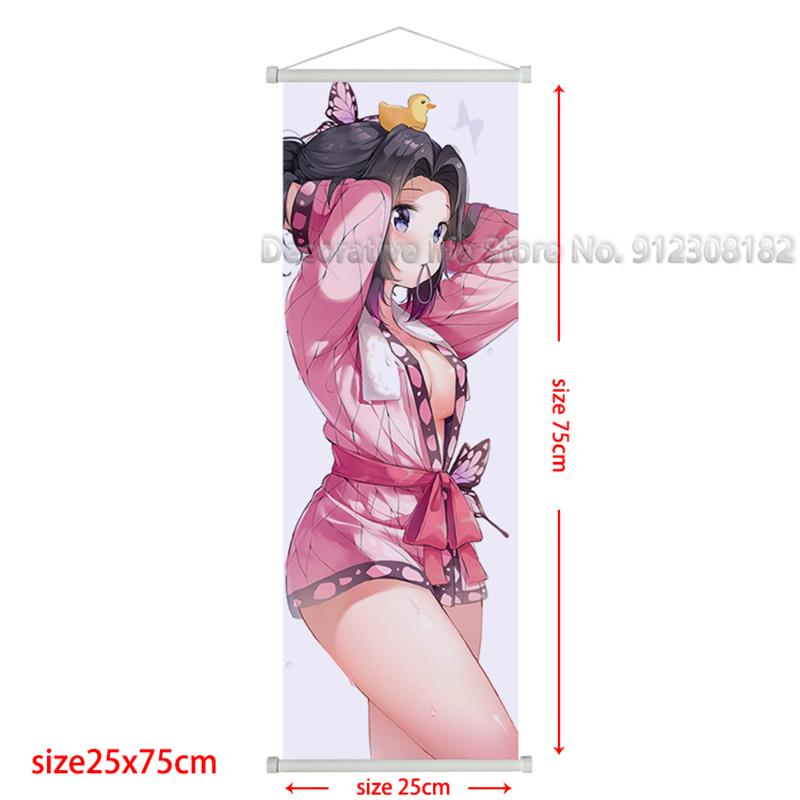 Demon Slayer Scroll Poster Kamado Tanjirou Canvas Painting Nezuko Classic Wall Art Pictures for Living Room Home Decoration