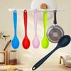 Long Handle Yogurt Ice Cream Dessert Silicone Soup Spoon Cooking Spoon Kitchen Tool Stirring Spoon