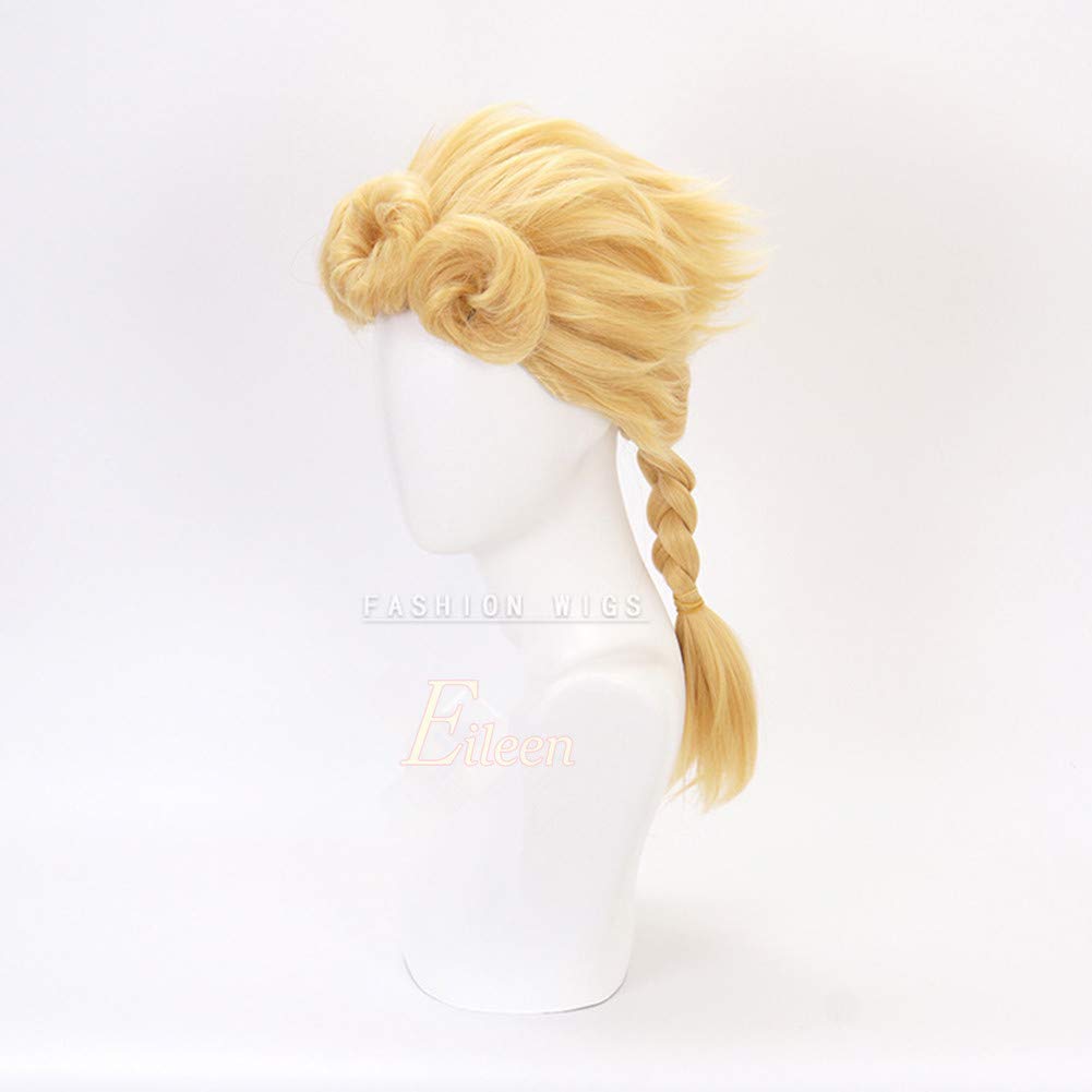 Eileen Bizarre Golden Wind Giorno Anime Christmas Wig Net Included JoJo's Adventure Wig, Wig, Halloween, Costume, Heat-Resistant +