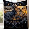 1pc Owl Print Blanket, Soft Warm Throw Blanket Nap Blanket For Couch Sofa Office Bed Camping Travel