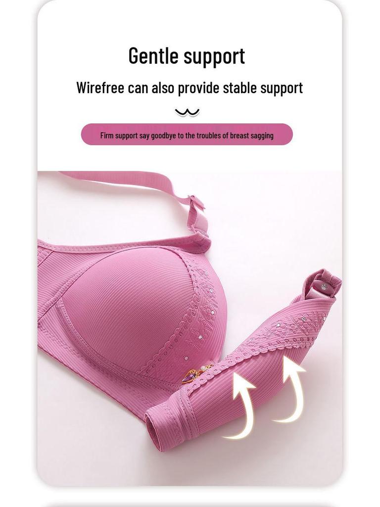 Imperial Grass Plus Size Full Coverage Adjustable Back Support No Underwire Bra