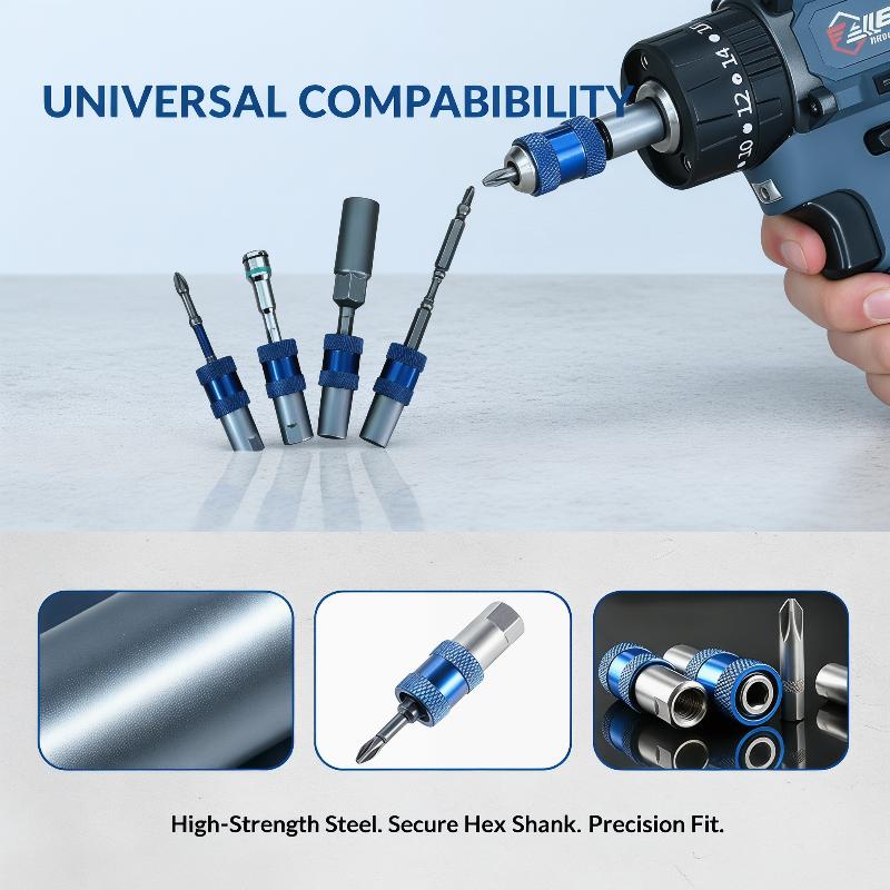 M10 Interface Magnetic Bit Holder, Universal Screwdriver Steel Sleeve Magnetizer Ring