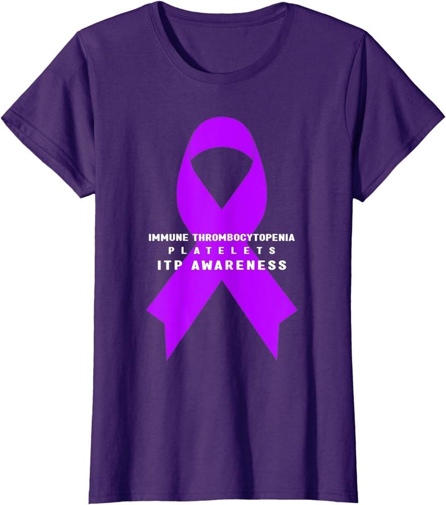 ITP Shirt, Immune Thrombocytopen wbr/ ia Awareness - ITP Ladies  Crewneck T-Shirt Unisex T-Shirt L