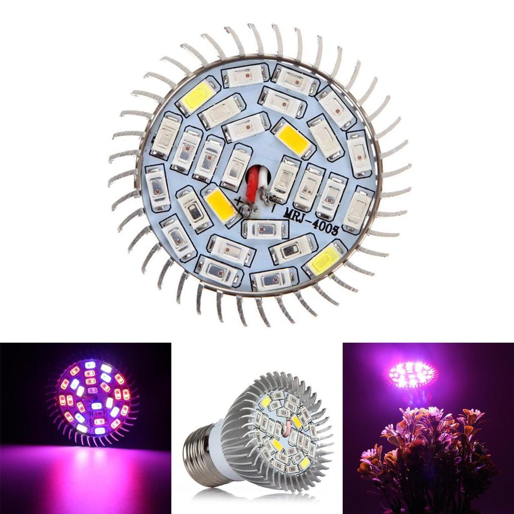 Advanced Full Spectrum 28leds Growing Lamp With Uv Light Perfect For All Plant Stages E27 Gu10 E14