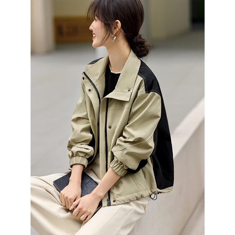 XWI Women's Casual Colorblock Jacket