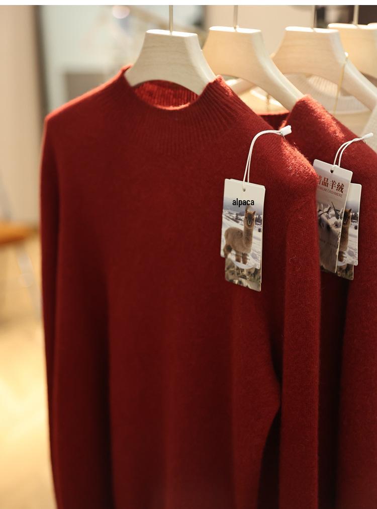 Luxurious Cashmere Alpaca Silk Wool Blend Women's Sweater for Autumn/Winter