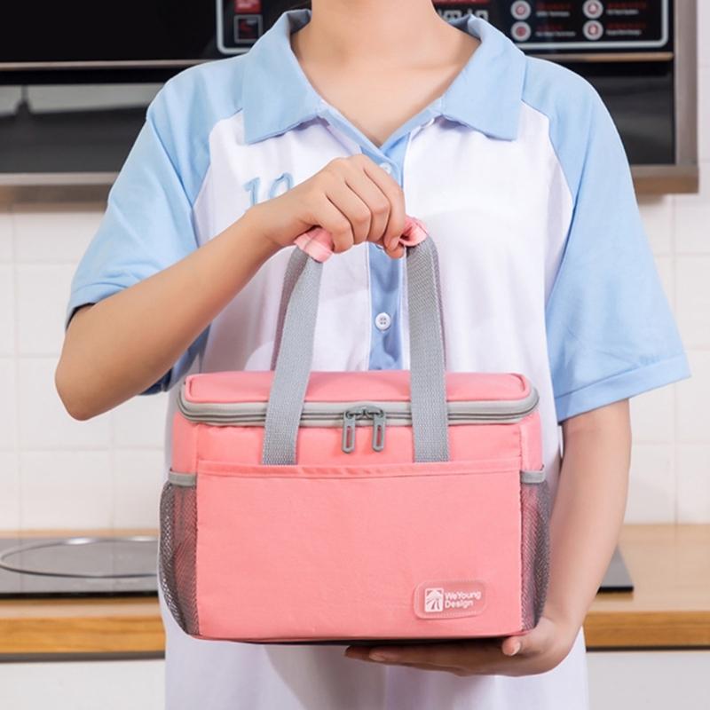 Reusable Insulated Lunch Box Picnic Bag Portable Insulation Bag Office Worker Student Waterproof Thickened Lunch Bag