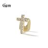 New Hip Hop Gold Braces Personalized Niche TeethGrillz Micro Zircon Cross Single Tooth Braces