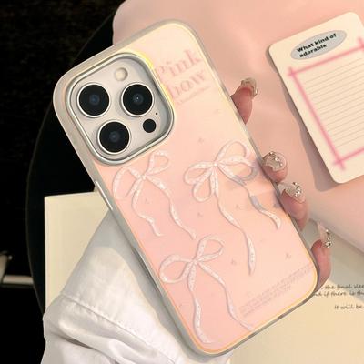 Art Pink Schleife Hülle für iPhone 15 iPhone 16 Pro Max
