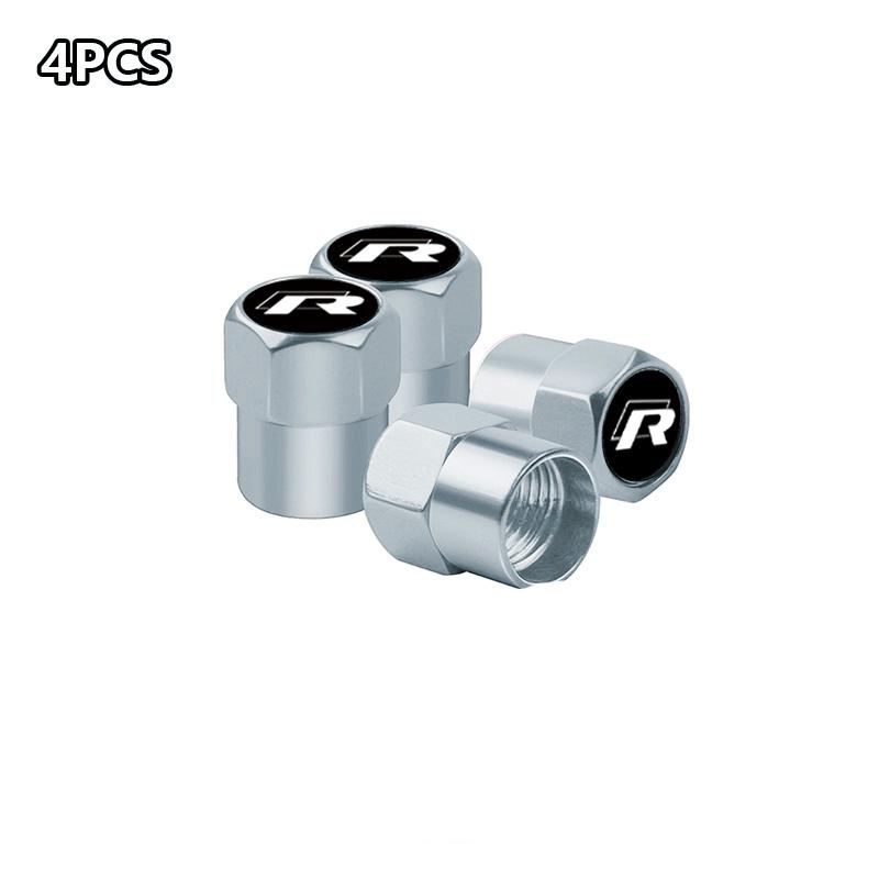 

4pc Car Logo Wheel Tire Valve Stem Cap Airdust Waterproof Cover Accessory For Volkswagen Rline Golf GTI Bora Passat Jetta Beetle