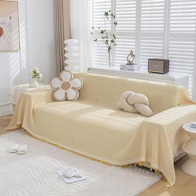 2025 Ins Style Baumwollgarn Universal Vollbezug Sofa Handtuch, Beidseitig für alle Jahreszeiten