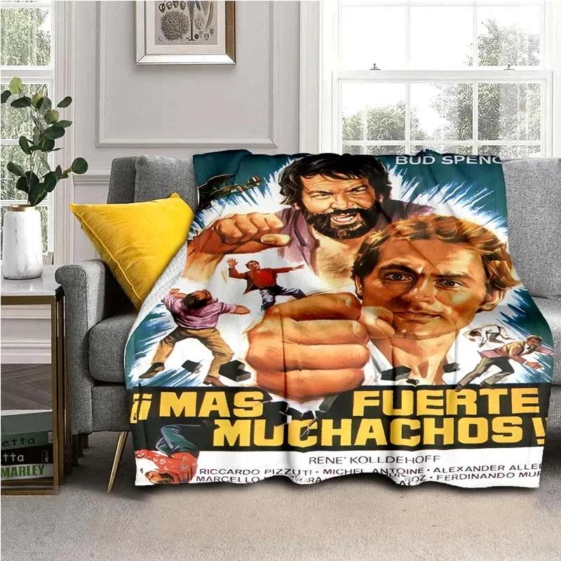 Bud Spencer Terence Hill Wurfdecke für Kinder Super Weiche Warme Decke für Reisebettwäsche Couch Sofa Bettdecke Geburtstagsgeschenke