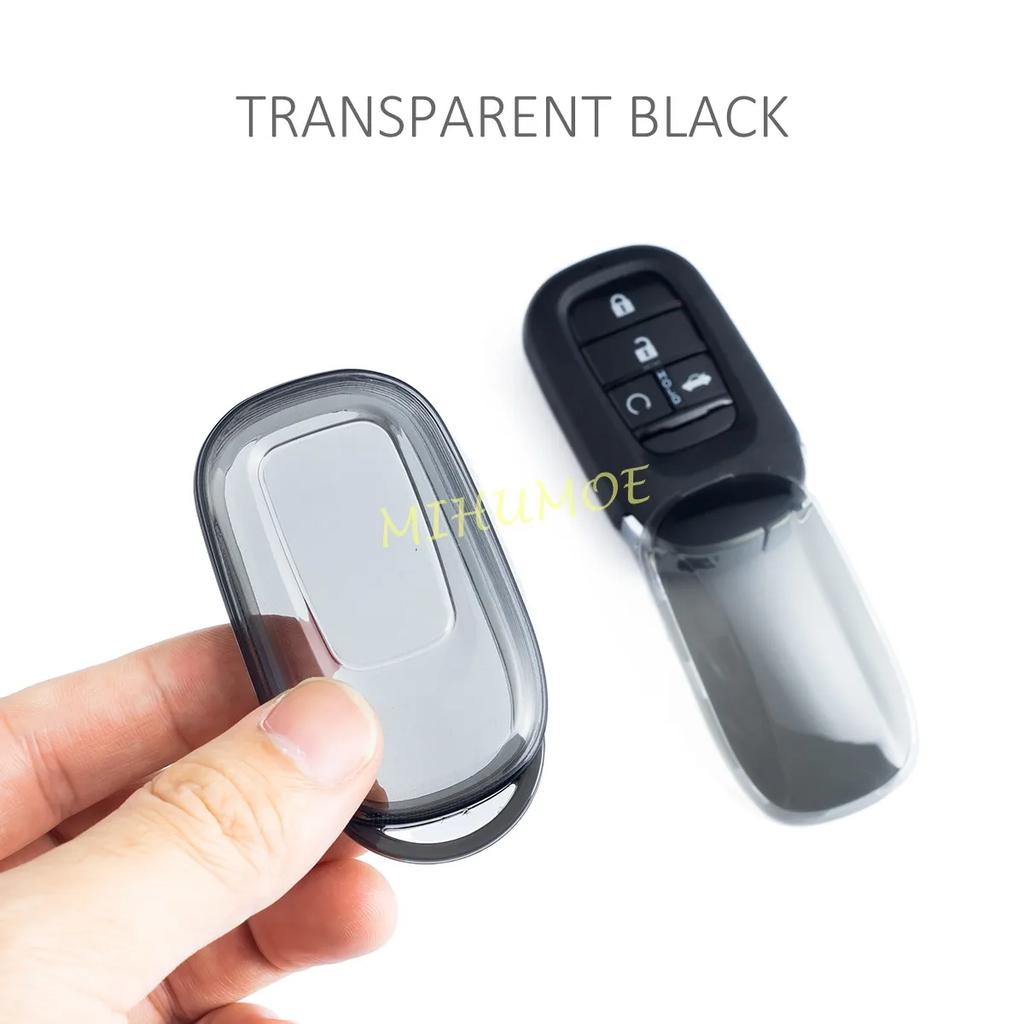 Schwarze Transparente Auto Schlüsselanhänger Hülle Abdeckung Schlüsselring Für Honda Civic 11. Generation Accord CR-V HR-V Pilot Vezel ZR-V 2023-2025 Zubehör
