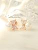 Minimalpiercing 14K Cubic Ribbon Pearl Piercing Earrings