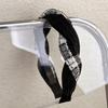 Retro New Coffee Color Knitting Twist Plaid Headband Width Hair Hoop for Womens Girls Elegant Hairband Fashion Hair Accessories