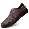 Fashion Genuine Leather Mens Oxford Shoes Casual Shoes Cowhide Business Footwear Soft Comfortable Male Walking Shoes Breathable Sneakers