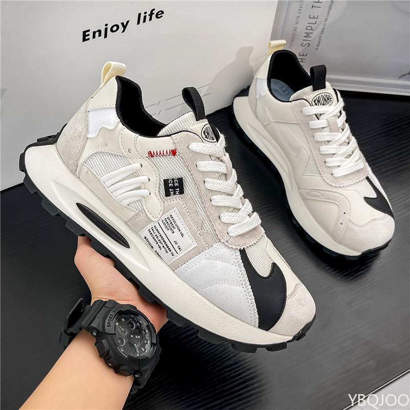 Men's Retro Breathable Mesh Sports Shoes with Patchwork Design All Season Round Toe Casual and Comfortable Men's Shoes