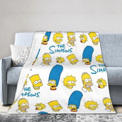 The S-Simpsons Blanket Flannel Textile Decor Multi-function Ultra-Soft Throw Blankets for Bedding Travel Rug Piece