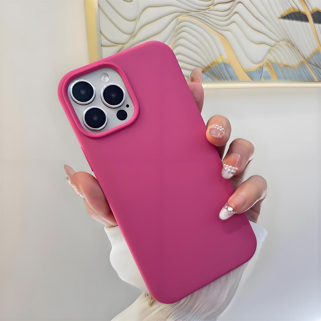 Silicone Phone Case for iPhone 16 15 14 13 12 11 Pro Max XR XS XS Max 7 7Plus Full Protective Cover