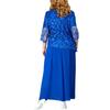 Plus Size Women's New Fashion Lace Chiffon Dress