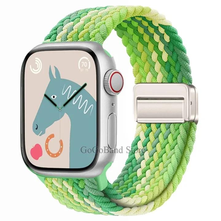 Woven nylon strap For Apple Watch 10 42mm 46mm Ultra 2 49mm 9 8 7 45mm 41mm breathable bracelet For iwatch 6 5 4 3 SE 44mm 40mm